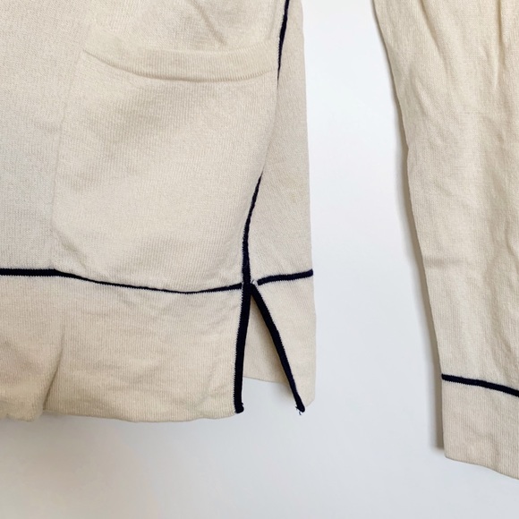 Beige/White Cashmere Silk Cardigan - Picture 5 of 5